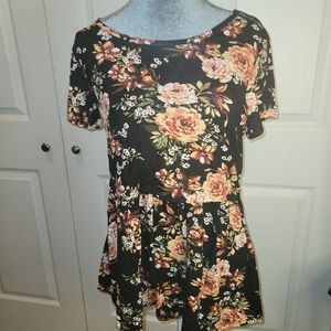 NWOT Floral Layered Top